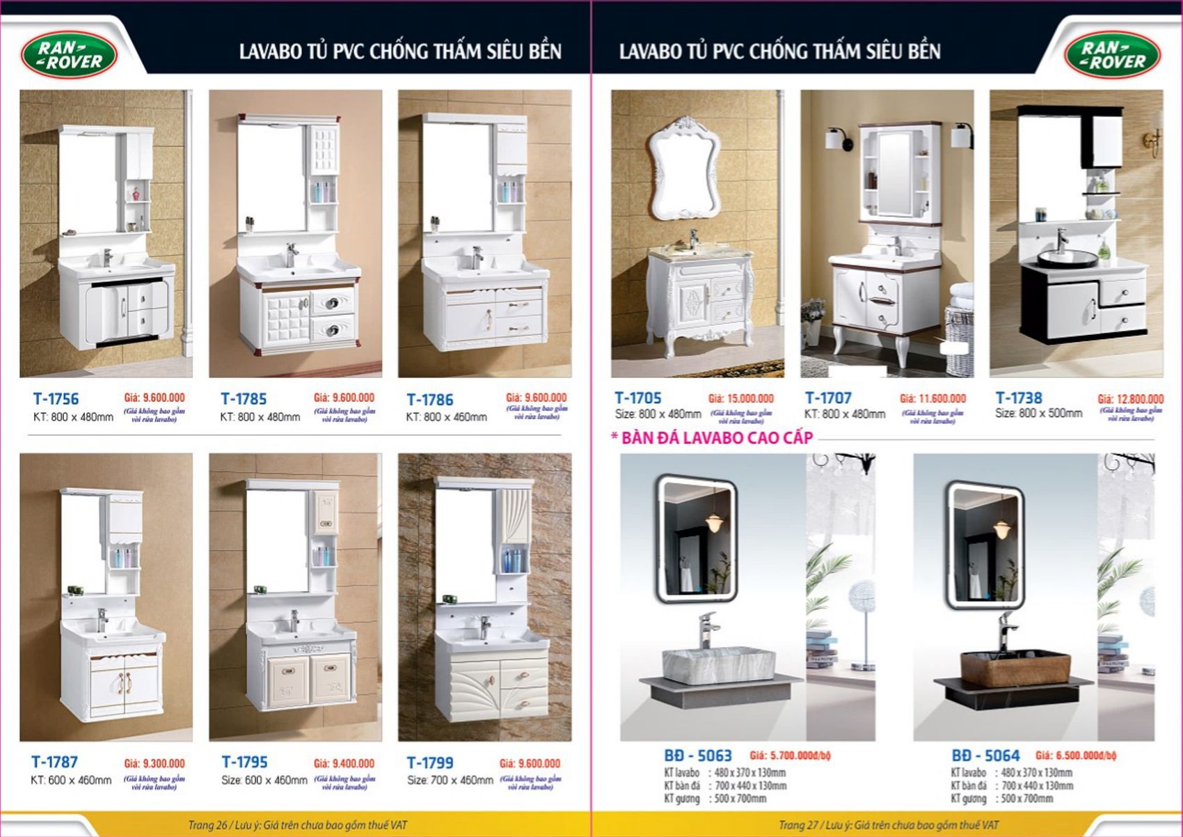 Thiết bị vệ sinh Ranrover Catalogue và Bảng giá mới nhất 2023 /Page 14